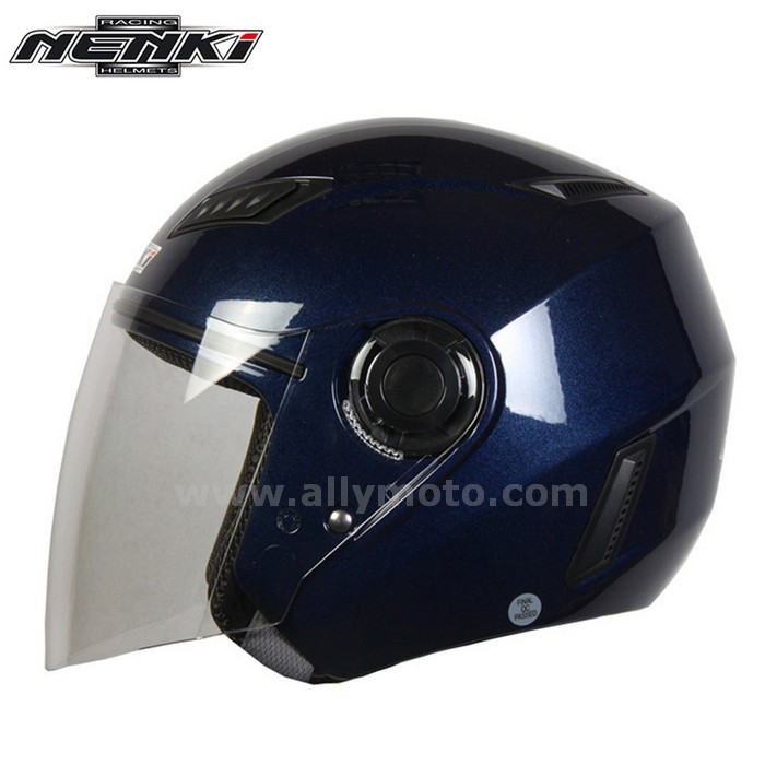 129 Nenki Open Face Helmet Motorbike Cruiser Chopper Touring Street Scooter Riding Clear Lens Shield@6